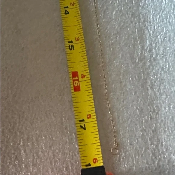 14 KT 18 “Gold Necklace with Ruby & 3 Small Diamonds - Picture 11 of 11